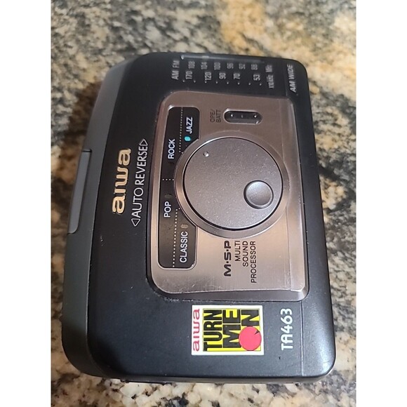 AIWA HS-TA463W M.S.P, Auto Cassette AM/FM Walkman Tested, Only Radio Works - Picture 2 of 7